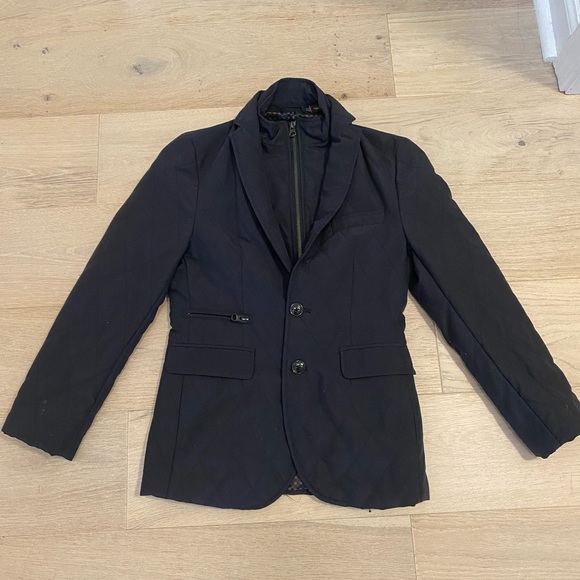 Michael Kors Quilted Boys Blazer Jacket 12 Navy Like New Sports Coat Kid Holiday - Picture 2 of 8